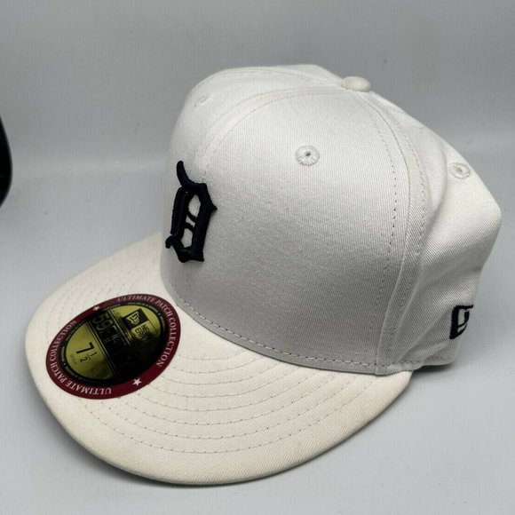 Detroit Tigers MLB 7 1/2 59Fifty New Era Hat Fitted Cap White Men - Picture 4 of 7